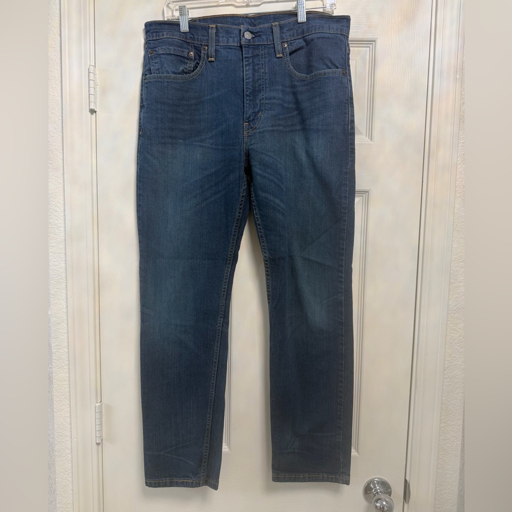 Levi's 502 Taper Fit Men's Jeans - Dark Wash Blue (Size 34x30)